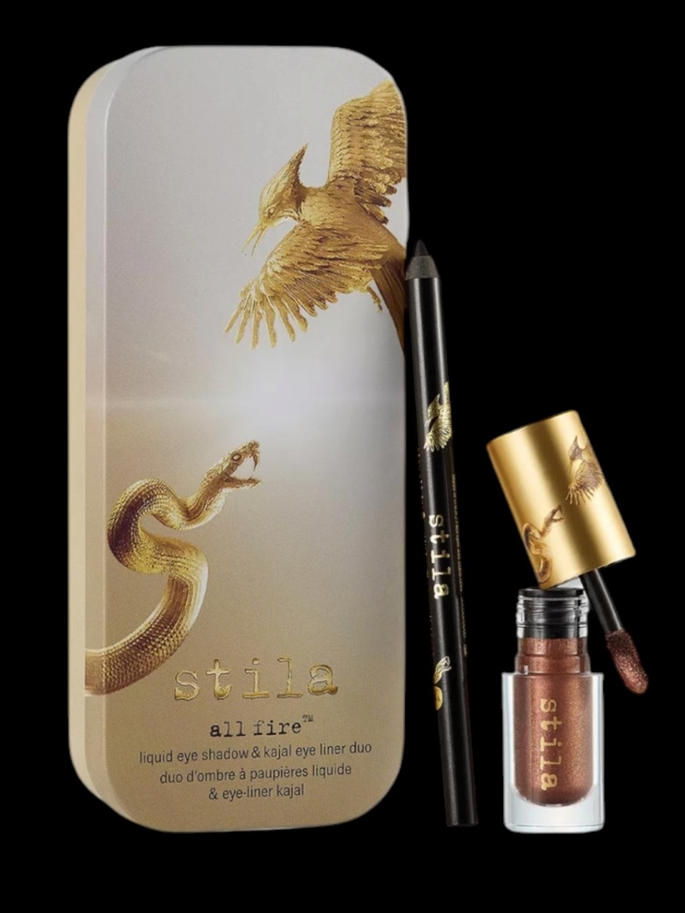 Stila Hunger Games All Fire Duo - Bronze Liquid Eyeshadow & Black Kajal Eyeliner